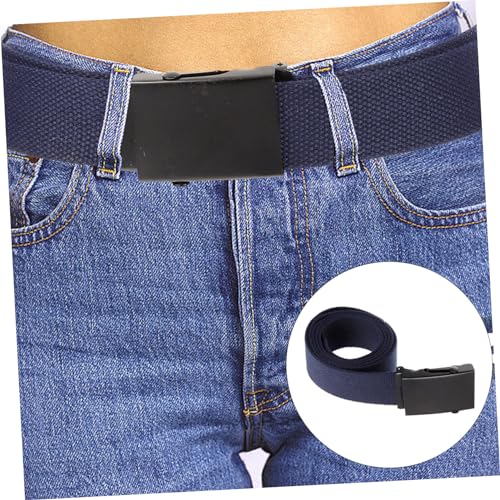 FRCOLOR Canvas Waist Belt for Men Gentlemen Accessory Suitable for Casual and Formal Wear Durable Material for Shorts Jeans and Trousers2