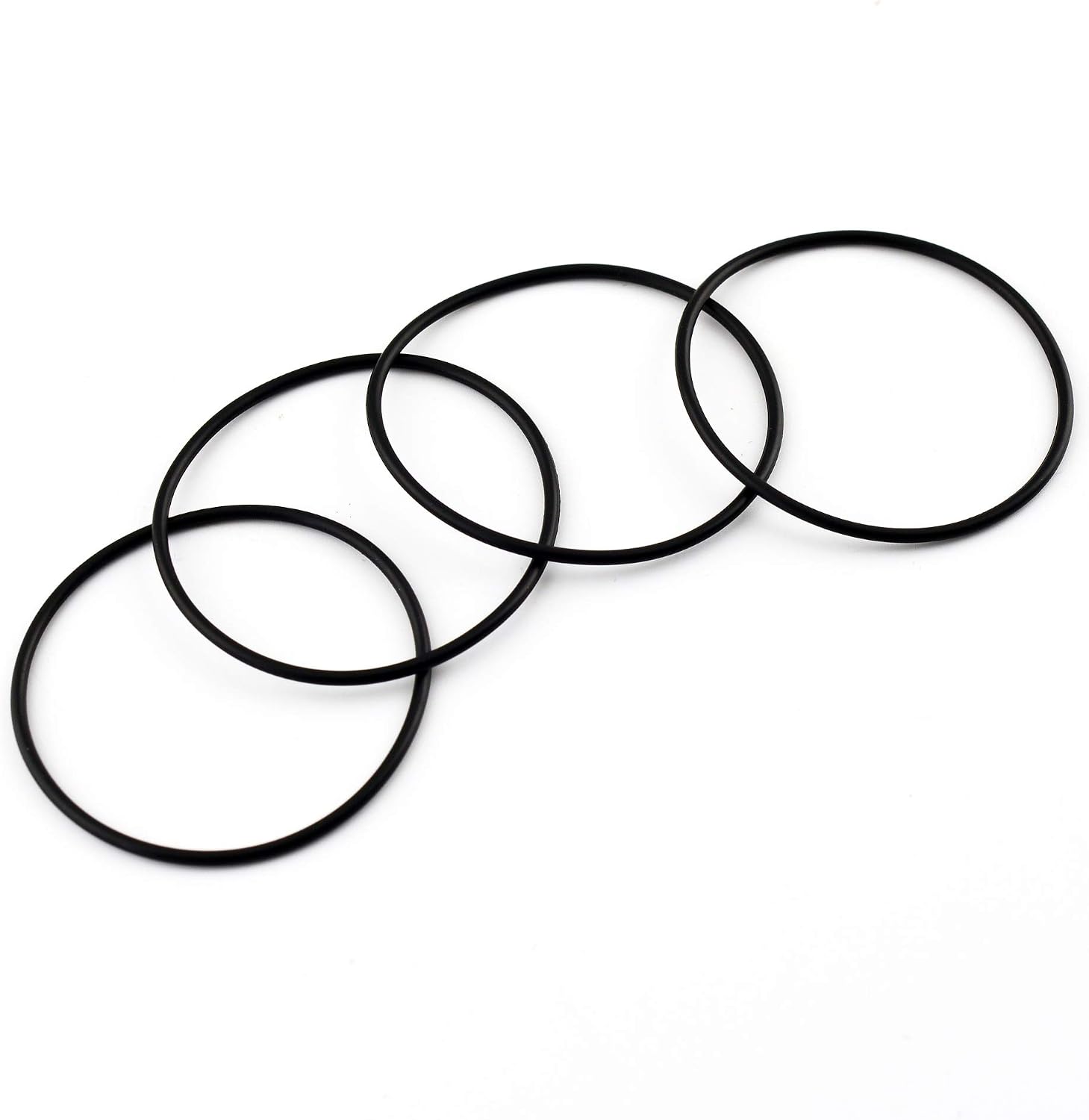 RTRHINOTUNING 50mm(1.97in) Black Wheel Center Cap Rubber O-Rings Set of 4 for Caps with 50-100mm Clip to Clip Diameter
