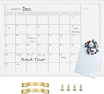 Sécheresse mensuelle A calendrier Board,27x 37cm, Rustic Brown , Panneau blanc magnétique pour le mur, Bureau/école/maison, Conseil de suspension