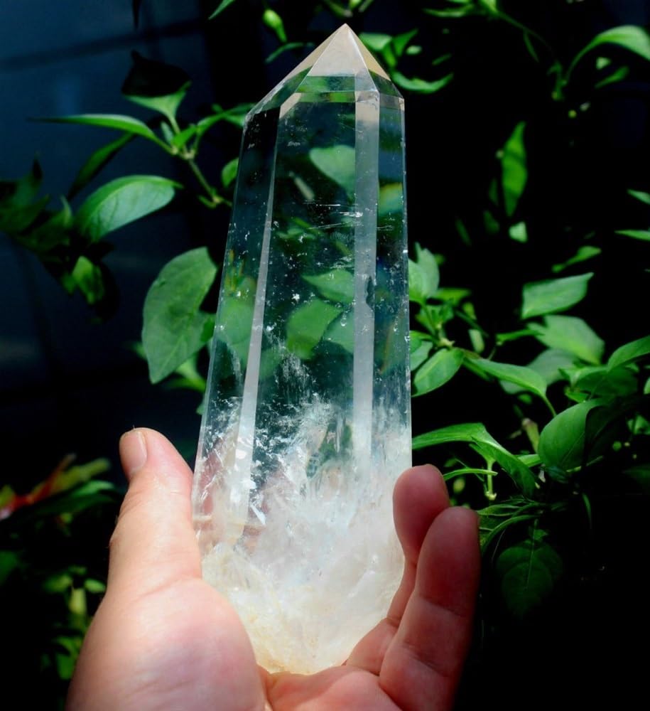 MDBJTCYZN Large Clear Lemurian Seed Quartz Point Cluster Crystal Rough Ornaments (Size : 400-500g)