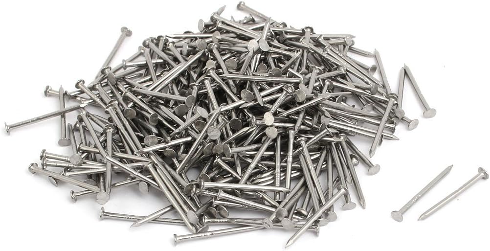 1 Inch Fastener Length 316 Stainless Steel Cement Wood Sliding Nail Silver Tone 300pcs Model:42as535qo56