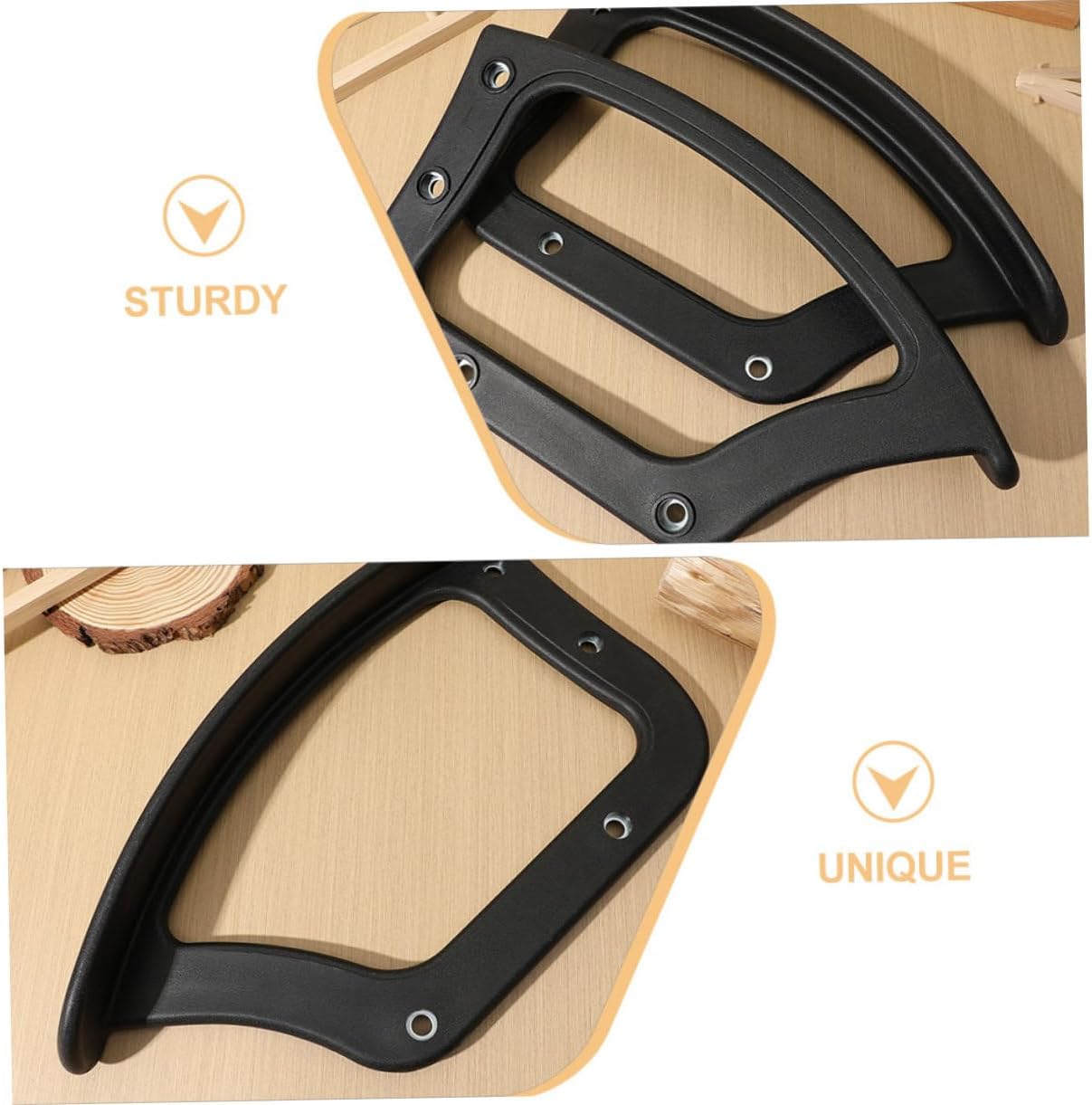 Veemoon 4Pcs Sturdy Arm Rest Replacements for Chairs Fit Professional Chair Armrest Parts Comfortable Grip Design for Home and Office Use