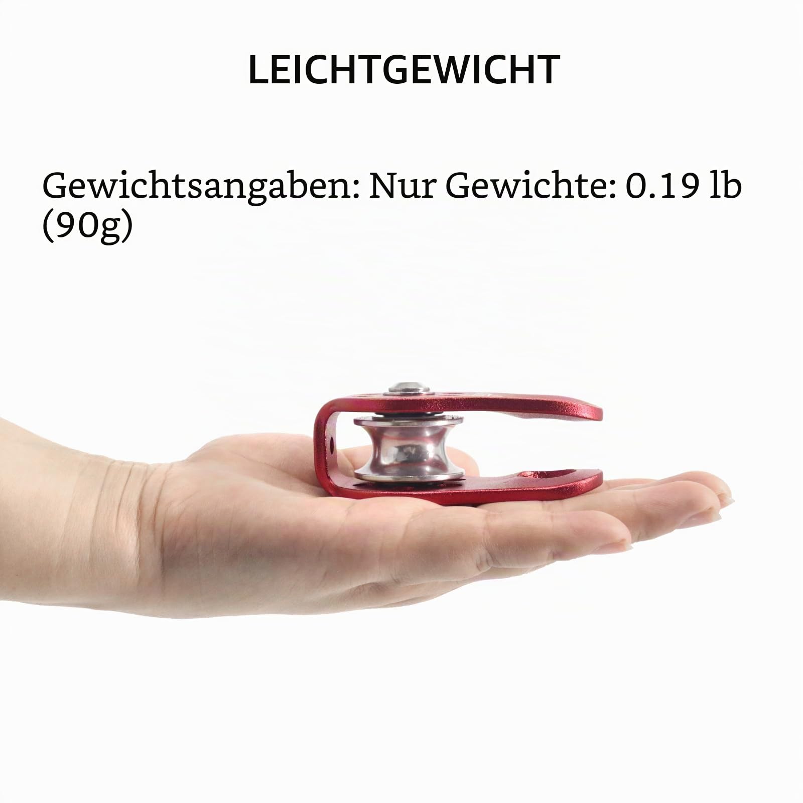 NewDoar CE-Zertifizierter 28KN Mikro Seilrolle Umlenkrolle für Seile mit max. Durchmesser bis 12 mm zum Klettern, Rettungsheben und zur Anhängerkupplung Riemenscheiben