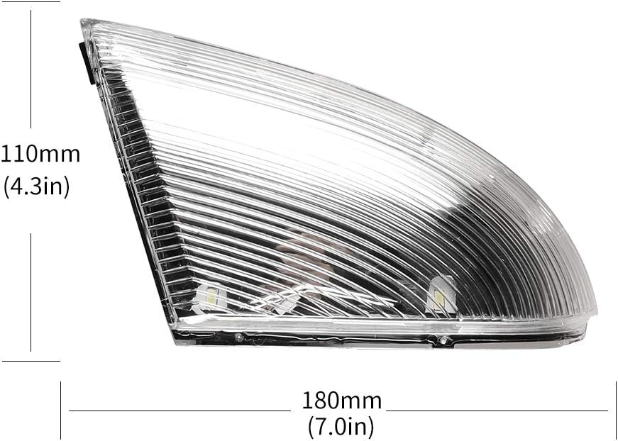 a Pair Rearview Mirror Led Turn Signal Lights Assembly Side Marker Puddle Lamp Compatible with Dodge Ram 1500 2500 2010-2018,Ram 1500 Classic 2019-2021 …