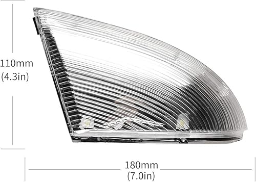 Miniatura 4 de Un par de luces LED de señal de giro para espejo retrovisor, conjunto de luces laterales compatible con Dodge Ram 1500 2500 2010-2018, Ram 1500