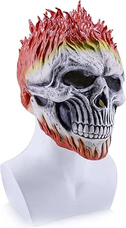 Masque Paintball Save Phace Ghost Rider - Motif Crâne Flamme, Lentille Thermique - Occasion