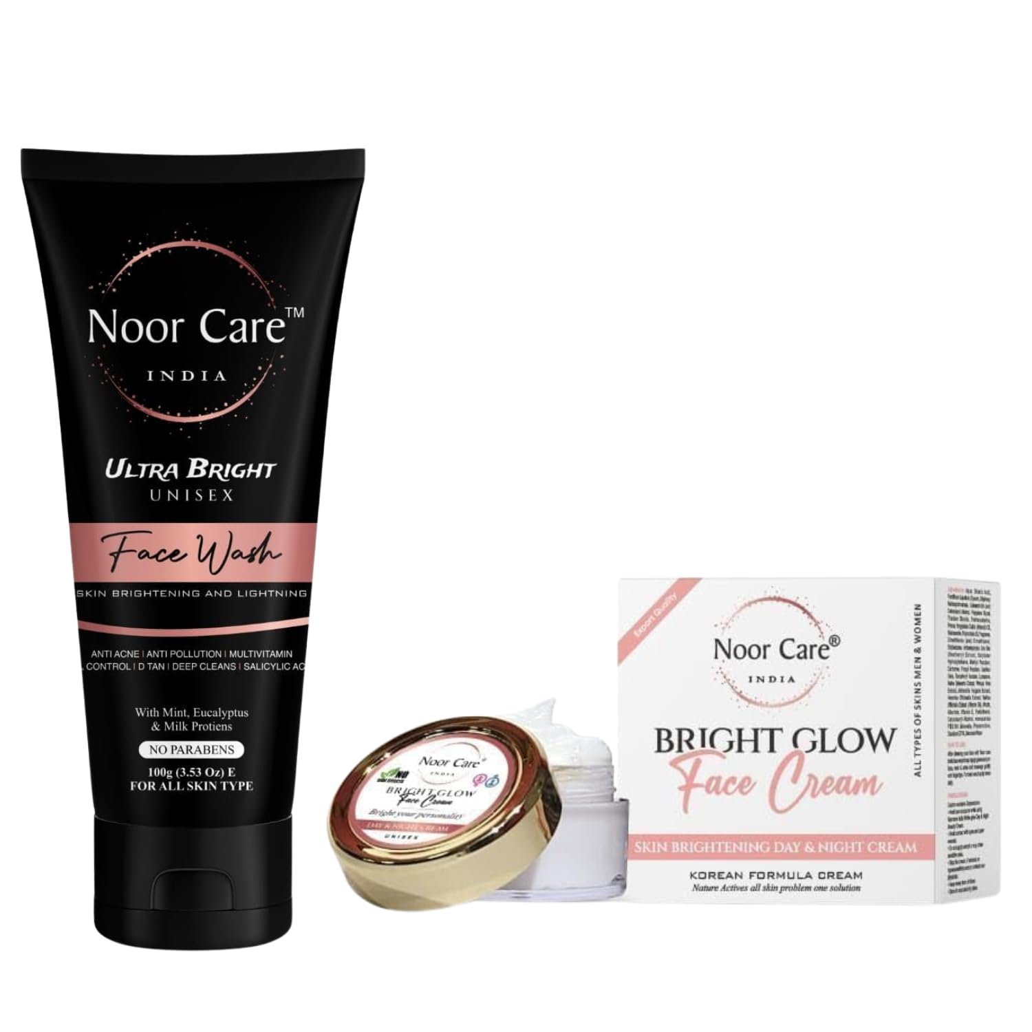 NOOR CARE Day Cream 15g + Herbal Face Wash | Ayurvedic Skincare Combo for Brightening & Oil Control | Natural Glow & Clear Skin for Men & Women-image-28