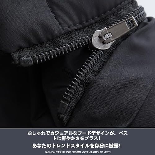 YAYAMIYA ダウンベスト メンズ ブラック XL