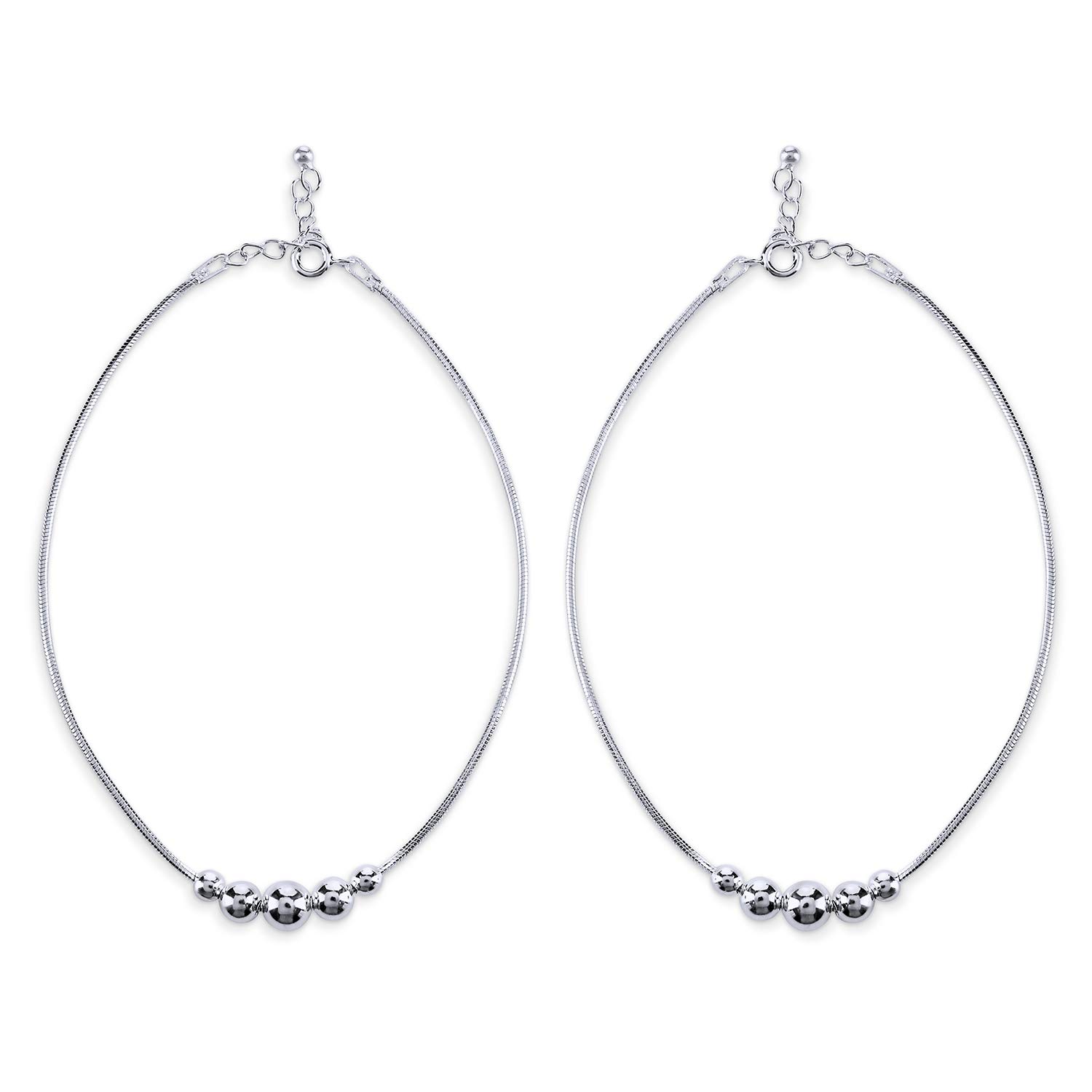 Nemichand Jewels 925 Pure Sterling Silver Five Ball (Payal) Anklet for Women (2pc) (B07PF4QXZD) Amazon Price History, Amazon Price Tracker