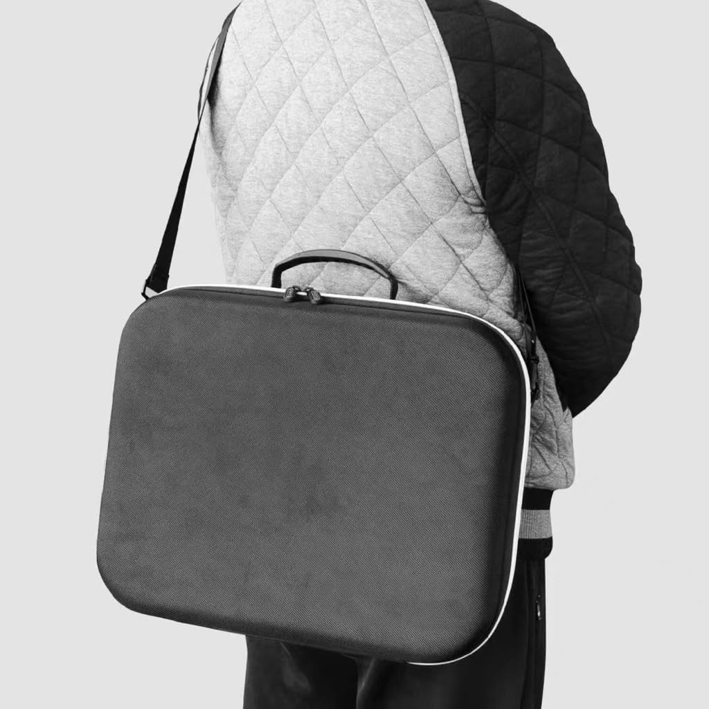 Funda rígida con correa de hombro desmontable, funda de transporte de viaje a prueba de golpes para gafas y asa, como se muestra, Organizador de bolsas