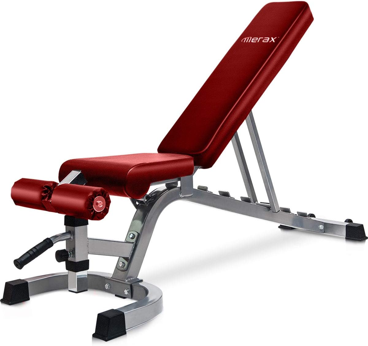 Merax Deluxe Adjustable Weight Bench 1000lb Capacity Heavy Duty Weight Lifting Flat Incline Bench for Home Gym Strength Training