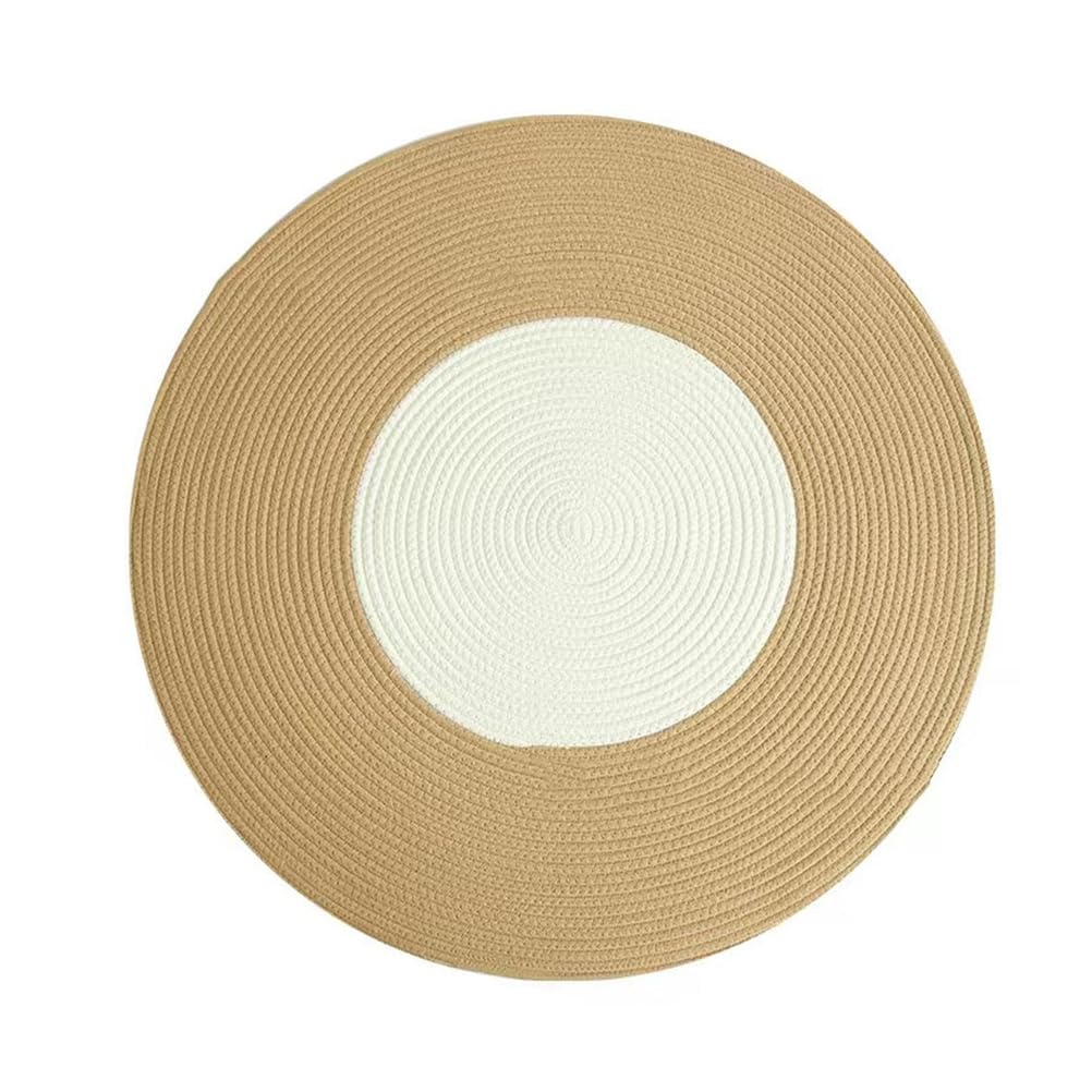 Tapis rond antidérapant en coton pour sécuriser le salon et habiller votre coin canapé