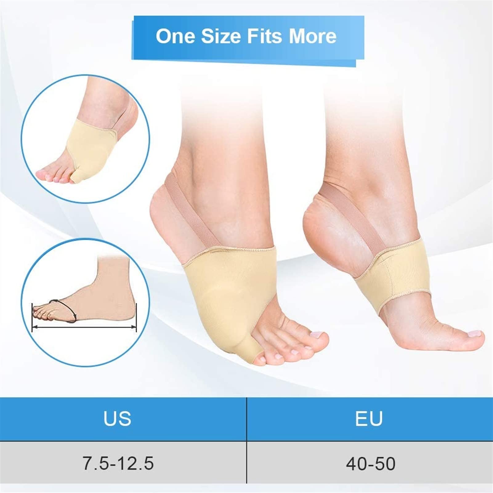 MUSUMI 1 Paar kleine Zehenspreizer, Ballenschiene, Korrekturhülse, Ballenschutz, Schmerzlinderung mit weichen Silikon-Gel-Pads, Korrektor, Valgus, Hammerzehen