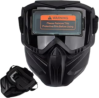 Welding Auto Darkening – Full Face Welding Helmet, Arc Flash Shield | Anti-Glare Large View, Heat-Insulating Helmet, Eye Protection Gear for Professional Welders – UV IR Protection