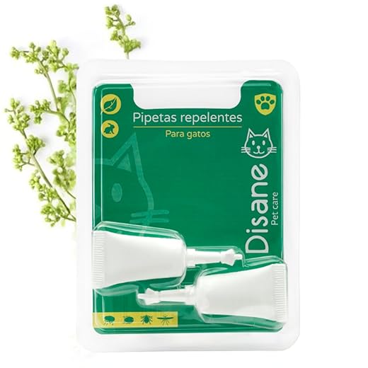 DISANE Pipetas Antiparasitarias para Gatos 100% Naturales | 2 Uds