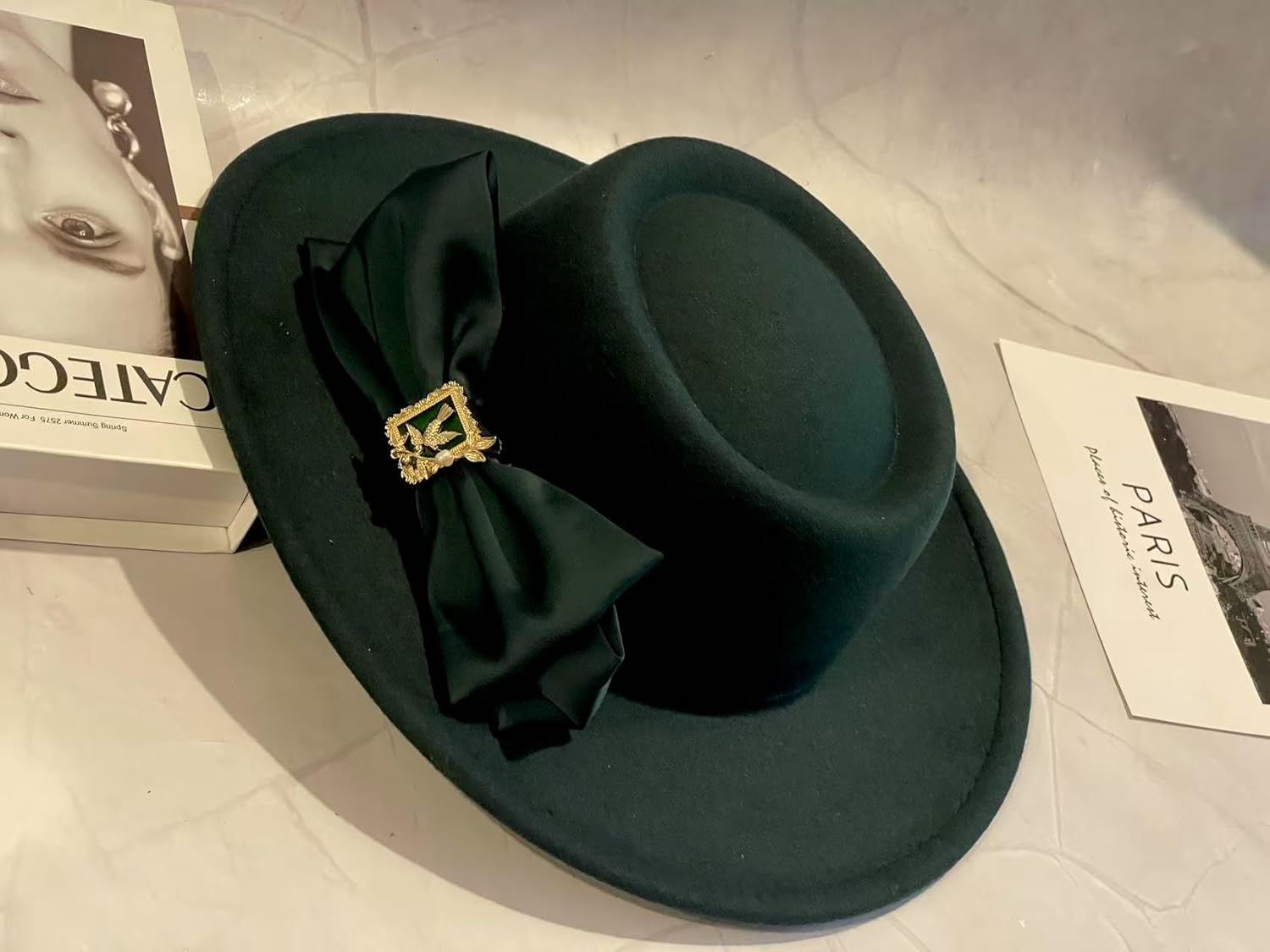 Classic Wide Brim Fedora Hat for Women Floppy Panama Hat for Party Wedding Fascinator Hat with Band Sun Protection 2025 - Image 7