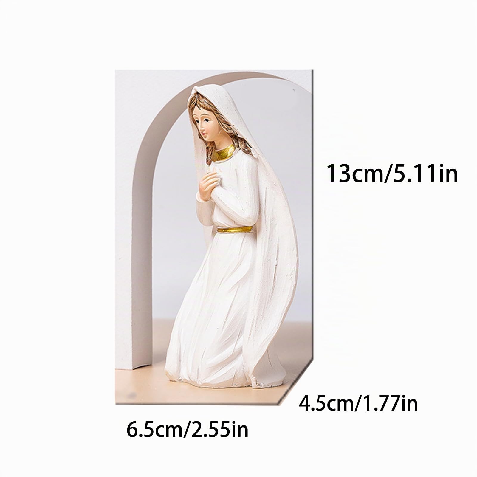 BestAlice Krippen-Sets, Weihnachtskrippen-Set, Kunstharz, Krippenfiguren-Set, Weihnachtsschmuck, Geschenke, Weihnachts-Tischszenen, Figuren-Set, Sammlerstücke, Arbeitsplatte, Statue,(Weiß)