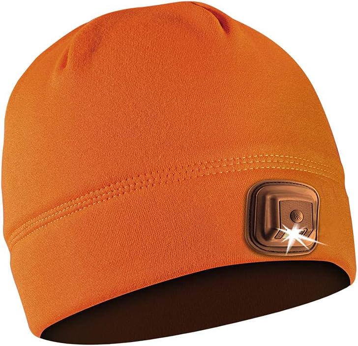 POWERCAP LED Hat Light 150 Lumens Rechargeable Fleece Beanie with Bright Built-in Headlamp Waterproof LED Warm One Size Cap