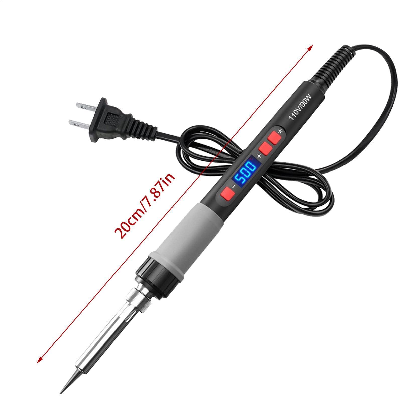 Soldering Iron Kit - 90w Soldering Welding Iron Kit | 110V-50Hz Adjustable Temperature | LCD Digital Portable Soldering Kit | Digital Display Temperature Control Soldering Iron for Enthusiast