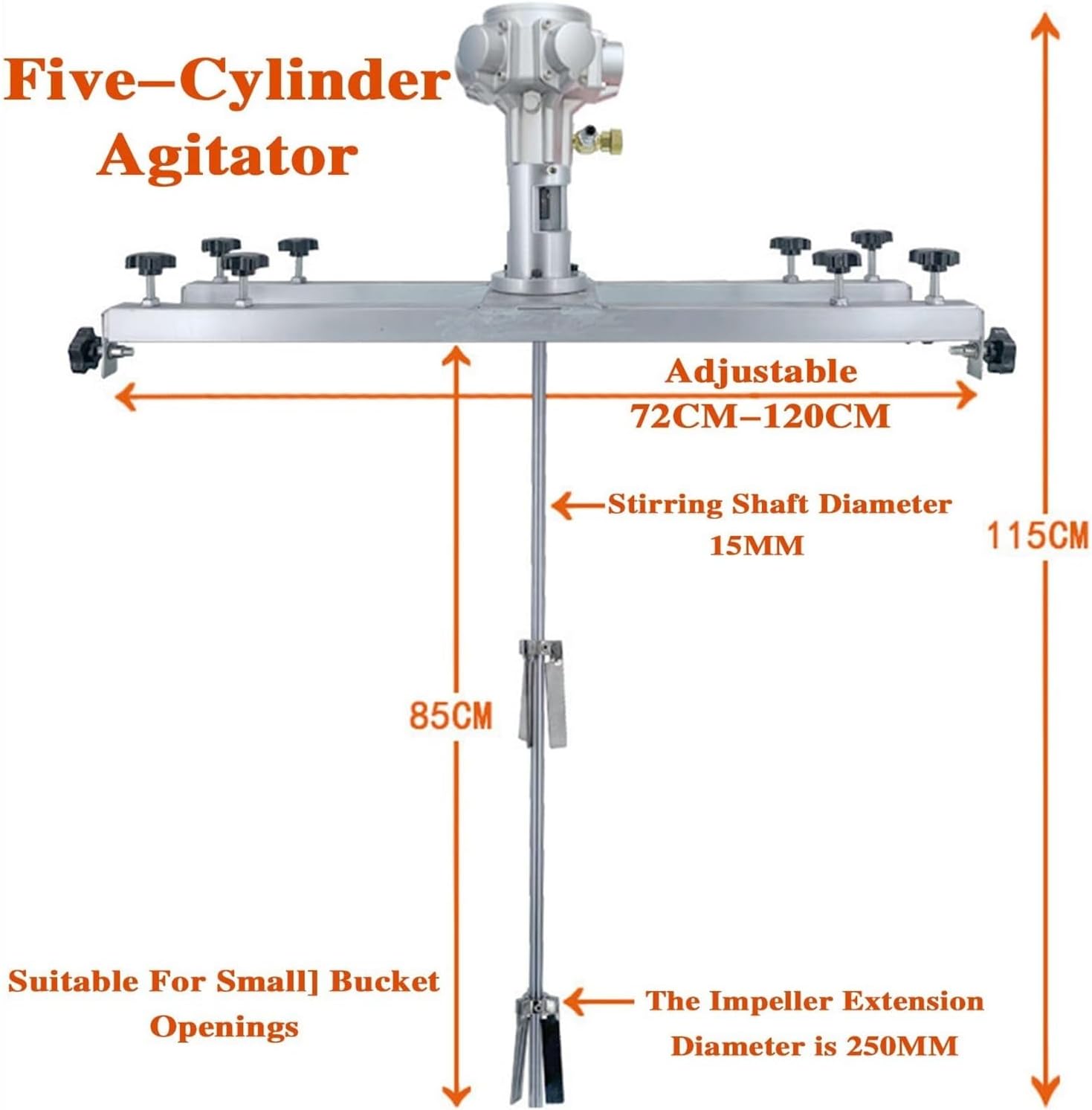 Pneumatic Paint Mixer Air Agitator For Tank, Paint Stirring Machine, Folding Propeller, Ink Coating Mixing Tool, For Ink Dissolver Agitator
