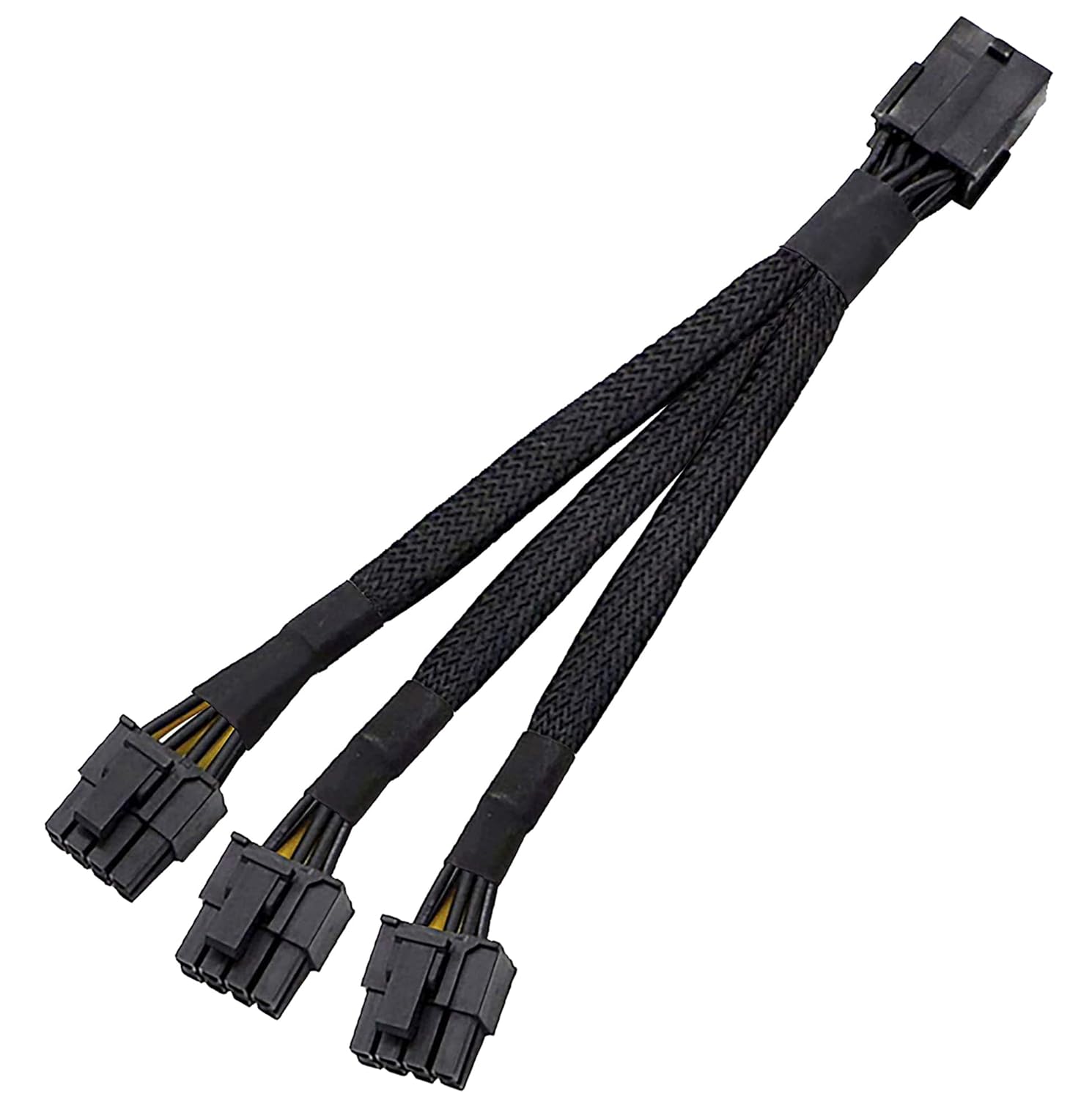 16 AWG, PCI-e 8Pin PCI Express Graphics Video Card GPU VGA 8 Pin Female to 3X GPU 8(6+2) Pin Male GPU 8 pin Splitter Power Sleeved Cable 8 Pin GPU 12-inches
