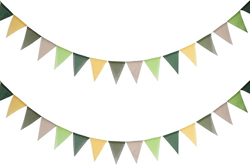 Banderín de arpillera de imitación de 40 banderines de tela multicolor para compromiso, boda, cumpleaños, decoración de despedida de soltera