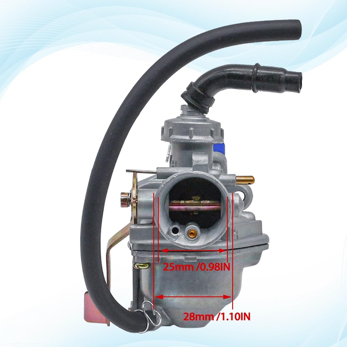 NC50 Carburetor for Honda NC50 Express 1977 1978 1979 1980 1981 38mm ED-1CB71 Carb with Air Filter & Fuel Tank Cock Switch Petcock