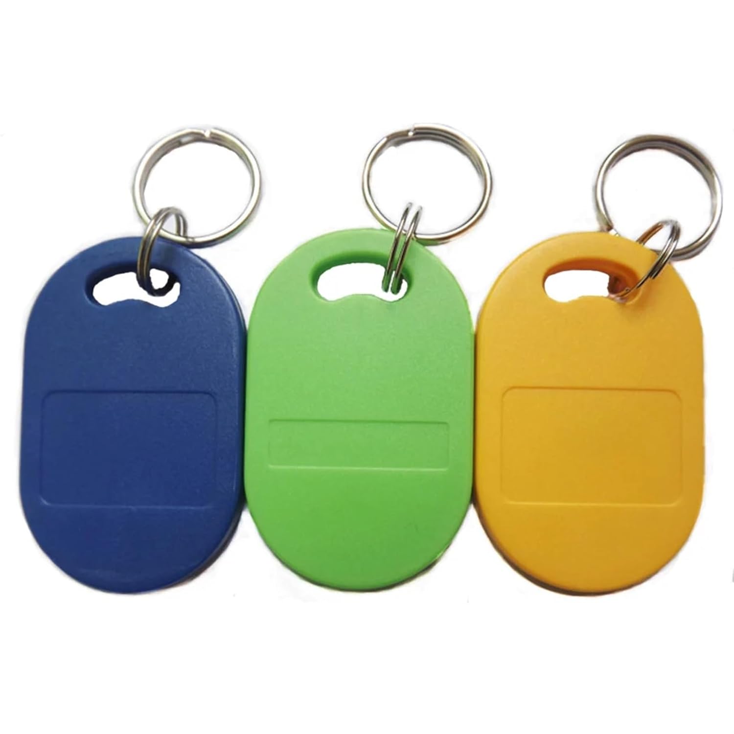 50pcs/Lot 13.56MHz Proximity NFC MF 1K S50 Chip RFID ABS Key Fobs IC Tags Token Ring Blue Yellow Green