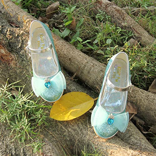 Eight Km Girls High Heel Dress Shoes Mary Jane Princess Wedding Party Pump Shoes Ekm7077 Light Up Glittery Aurora Blue Size 3 Us Big Kid #TOP7