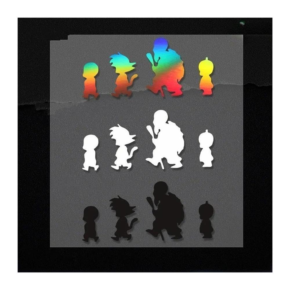 Car Sticker Son Goku Master Roshi Decoration for Windshield Trunk Bumper(3pcs)