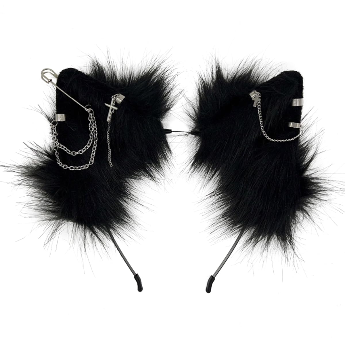Wolf Ears Handmade Animal Halloween Headband With Rollable Cat Ears