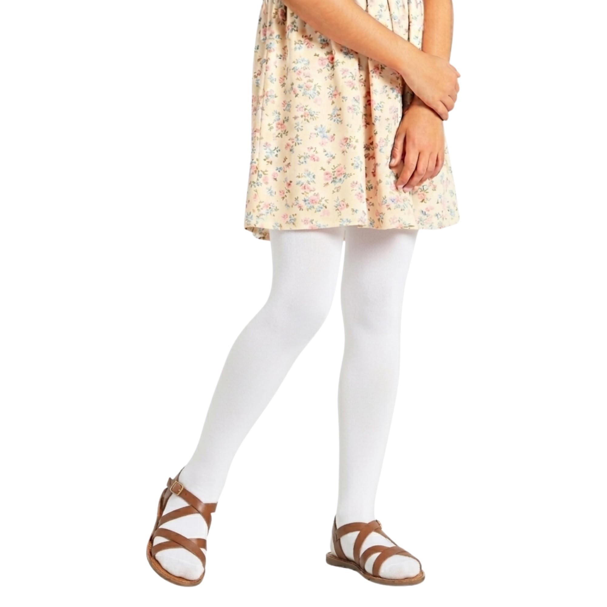 BODYCARE Girl's Cotton Spandex Tights, Made with Breathable, Anti Odour & Moisture Absorbent Combed Cotton, Ideal for Ballet/Dancing/Everyday Activity