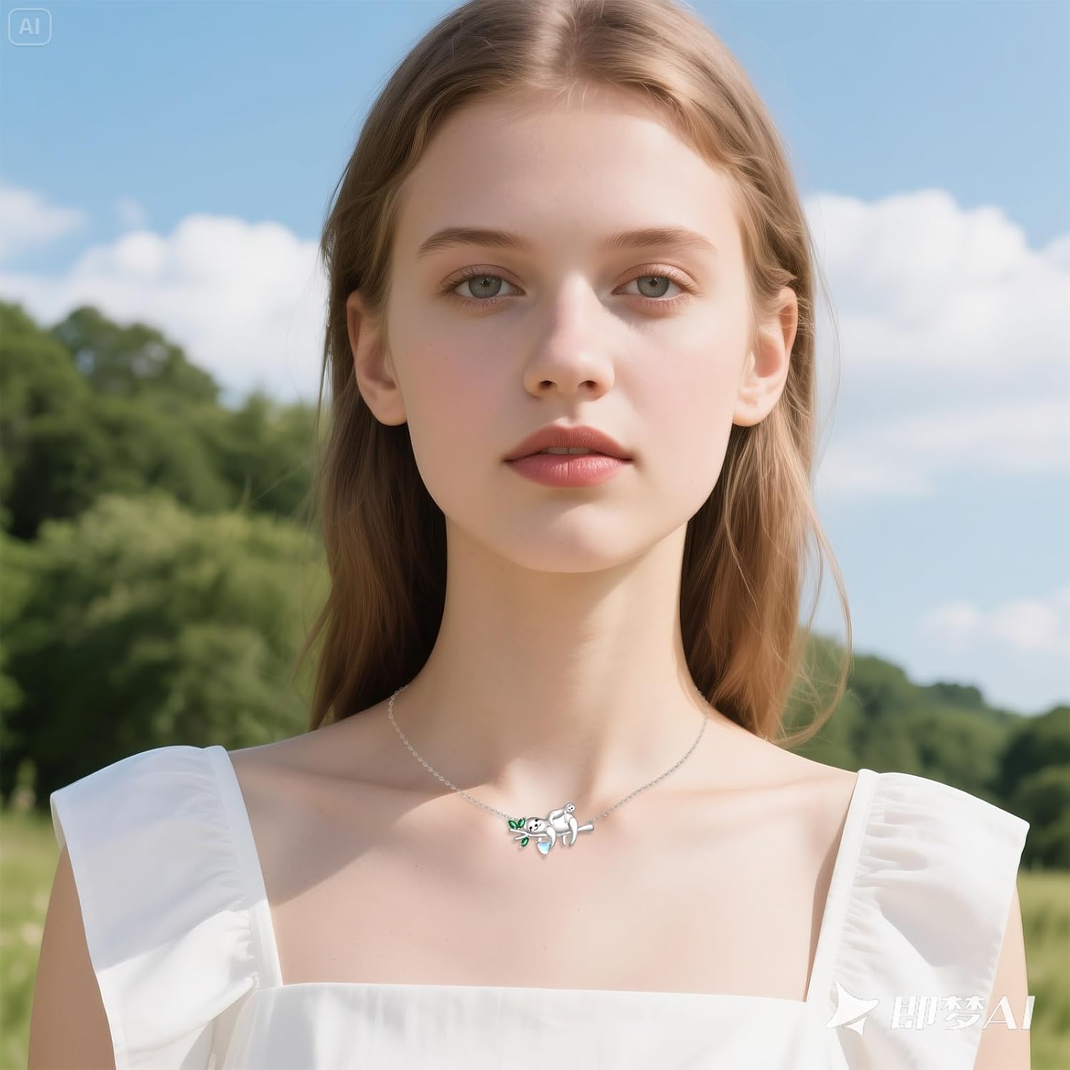 AXELUNA Sloth Necklace 925 Sterling Silver Two Sloth Pendant Cute Animal Jewelry Gift for Women Mother - Image 3