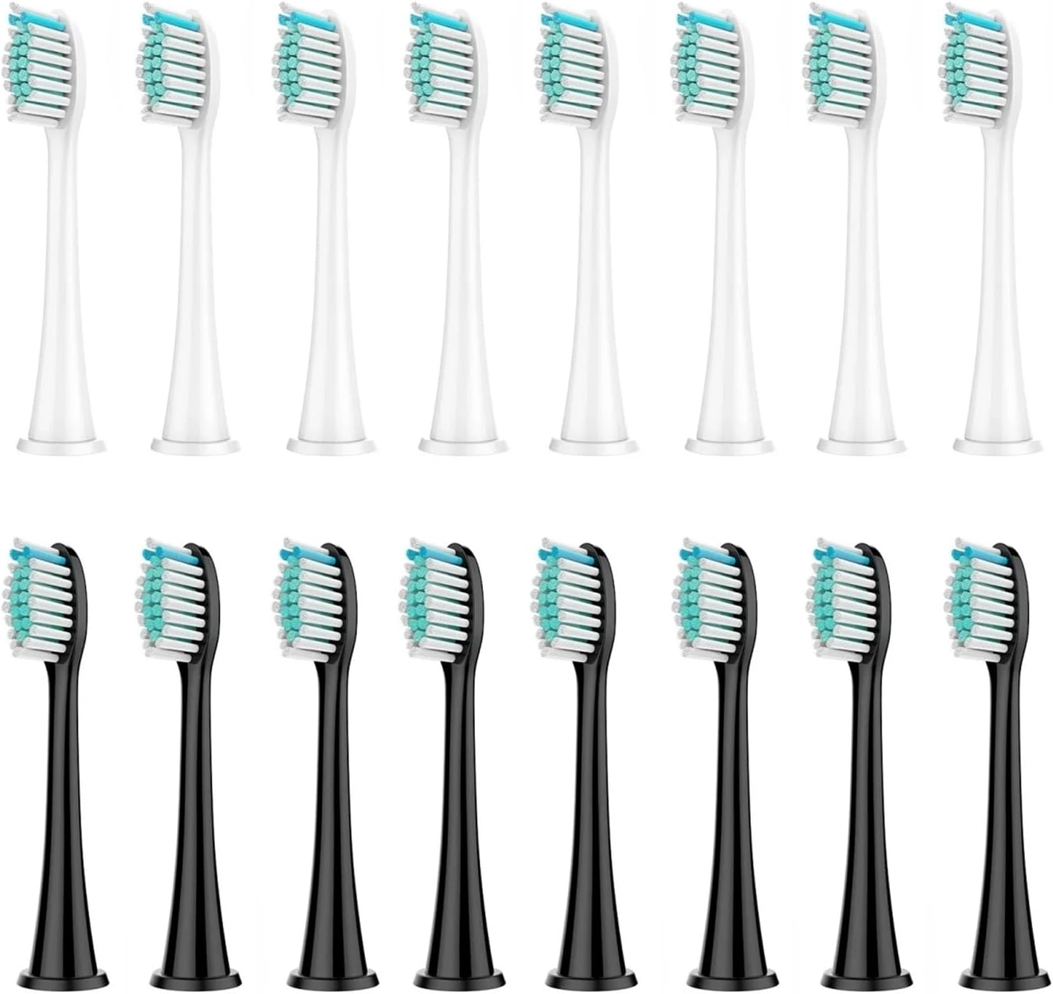 4/8/12/16PCS Replacement Toothbrush Brush Heads Compatible with Phili Sonic Care and More Click-on Electric Toothbrush Handles(16pcs (2 Colors))