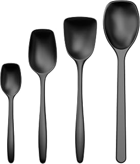 Rosti New Classic - Juego de cucharas mezcladoras (4 piezas), color negro