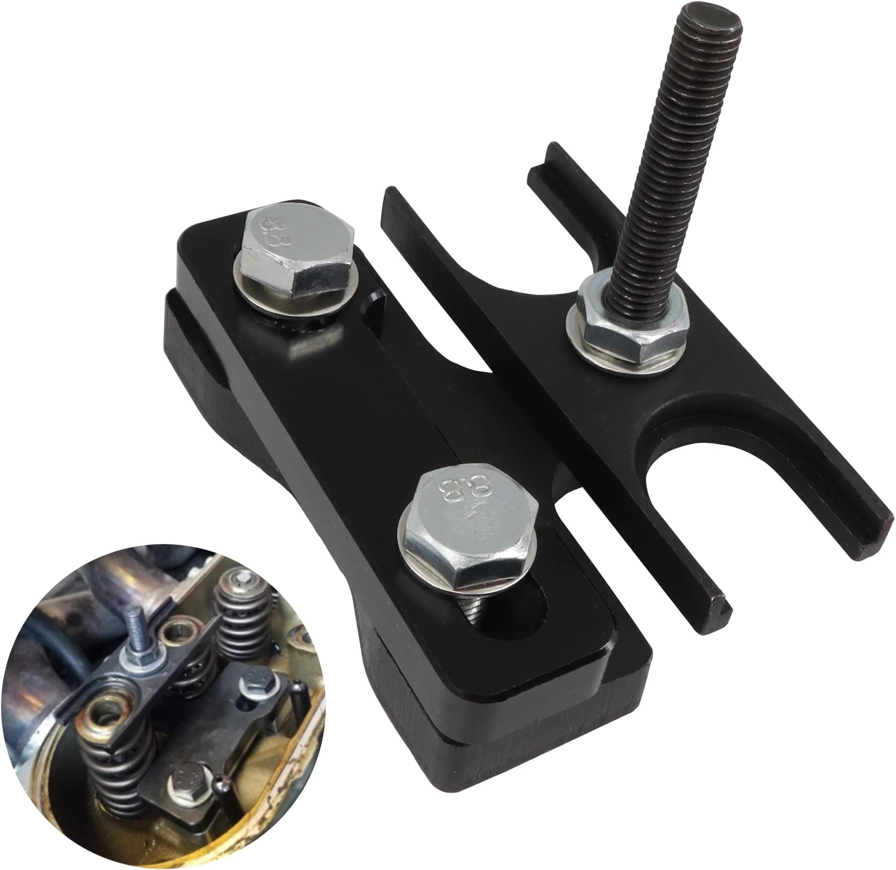 67605 Valve Spring Compressor Tool Fit For 4.8 5.3 5.7 6.0 6.2 LS1 LS2 LS3 LS6 engine Pontiac Firebird Trans am,G8,GTO;Chevy Silverado,Camaro,Corvette,Tahoe,Suburban;Cadillac CTS V;Sierra;GM Trucks