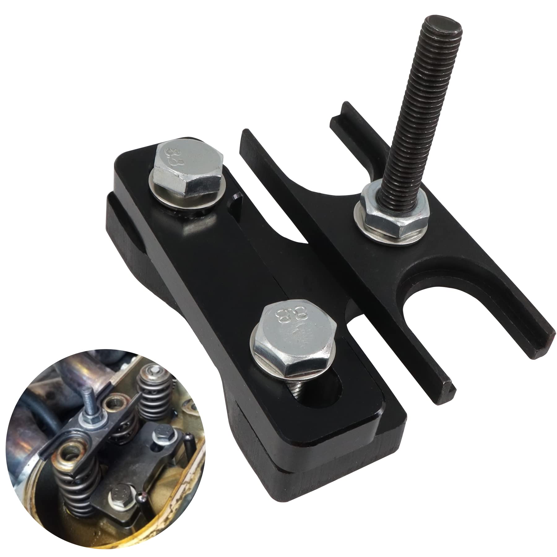 67605 Valve Spring Compressor Tool Fit For 4.8 5.3 5.7 6.0 6.2 LS1 LS2 LS3 LS6 engine Pontiac Firebird Trans am,G8,GTO;Chevy Silverado,Camaro,Corvette,Tahoe,Suburban;Cadillac CTS V;Sierra;GM Trucks