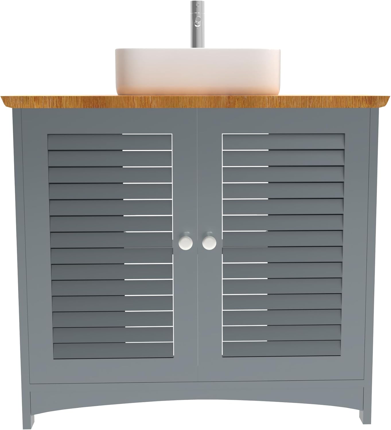 Under Sink Bathroom Cabinet – Grey Under Sink Storage for Bathroom with ...