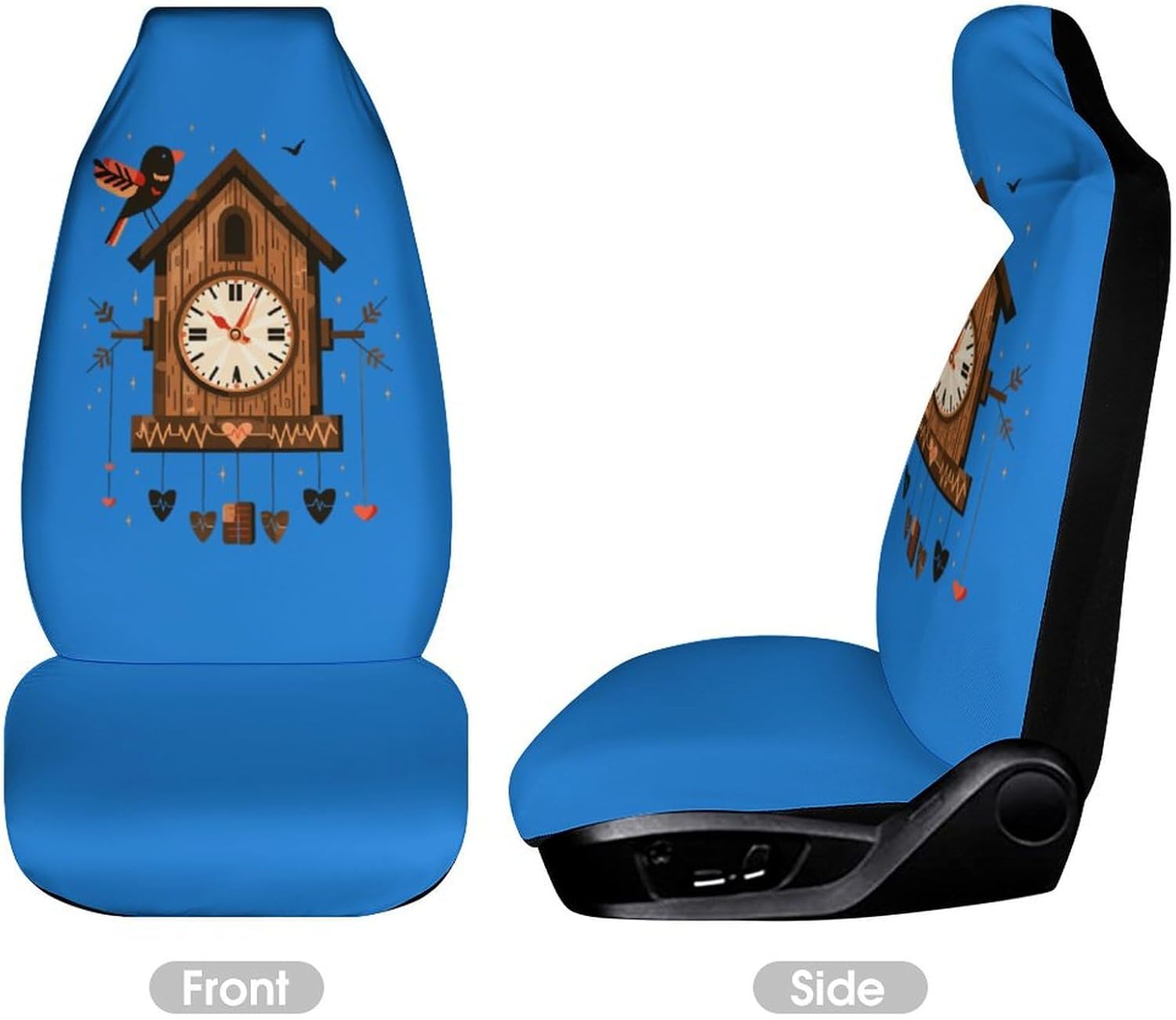 German Cuckoo Clock Car Seat Covers Automotive Seat Covers Car Seat Protector Auto Front Seats Protector for Most Cars 2PCS