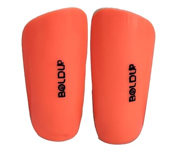 Football Shinguards| Knee Protection | | Shinguards for Boys & Girls | (1 Pair) (Mini Ornge L+R)