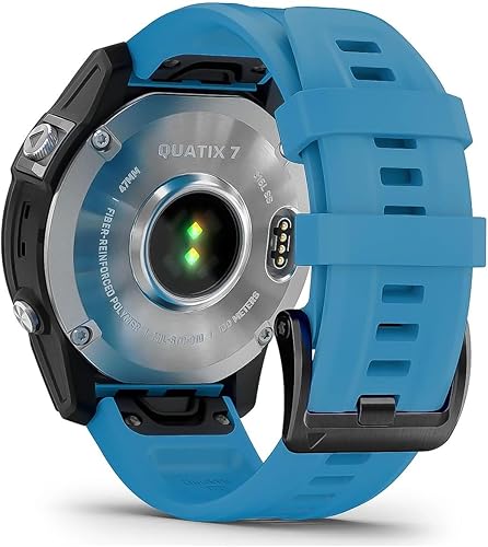 Miniatura 9 de Garmin Quatix 7 Marine GPS Reloj inteligente de silicona azul 010-02540-61