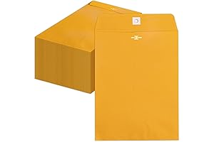 Goefun Brown Clasp Envelopes 10x13