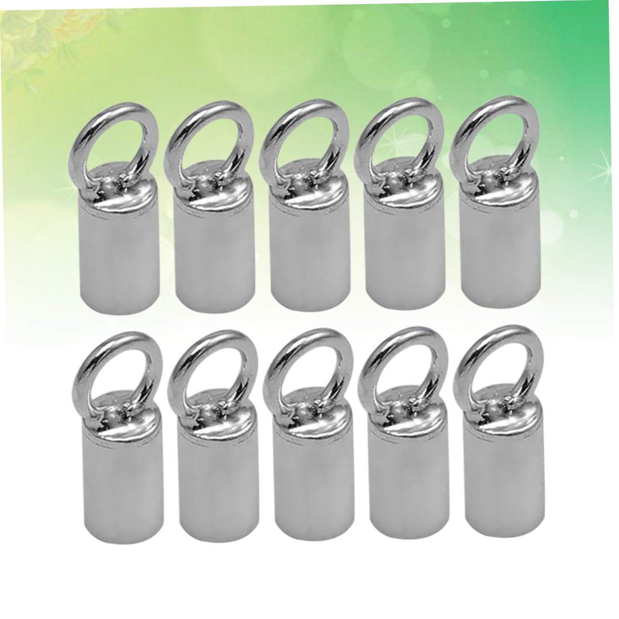 STOBOK 10pieza Hebilla De Tubo De Cuerda Para Collar Clip De De Pulsera Tapas Para Accesorios De Bricolaje Tubo Conector De Joyería Resistente y Brillante
