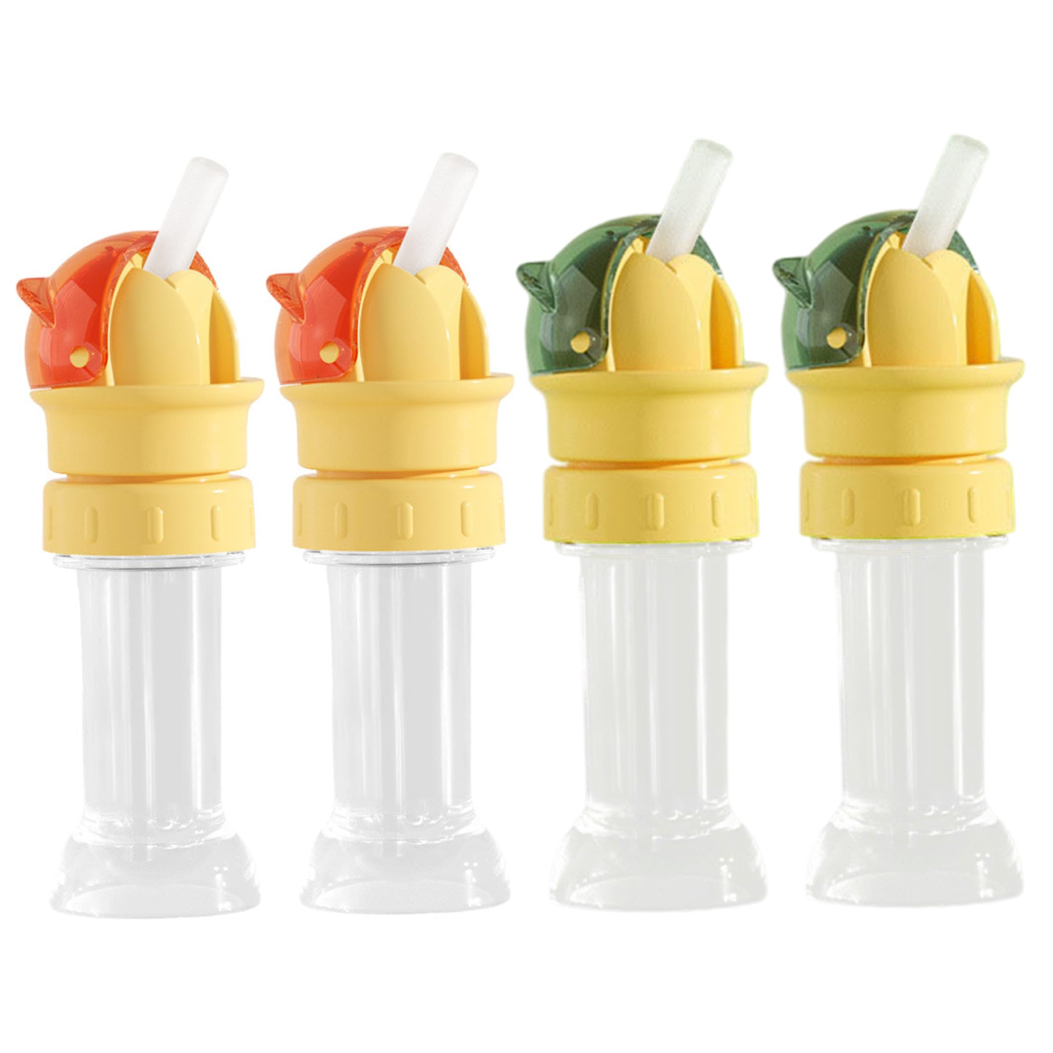 Bonalake Water Bottle Topper for Toddlers, 4 PCS Silicone Bottle Spouts for Kids | Dual-Caliber Conversion Caps with Straw Water Spout Conversion Cap with Straw Silicone Spouts