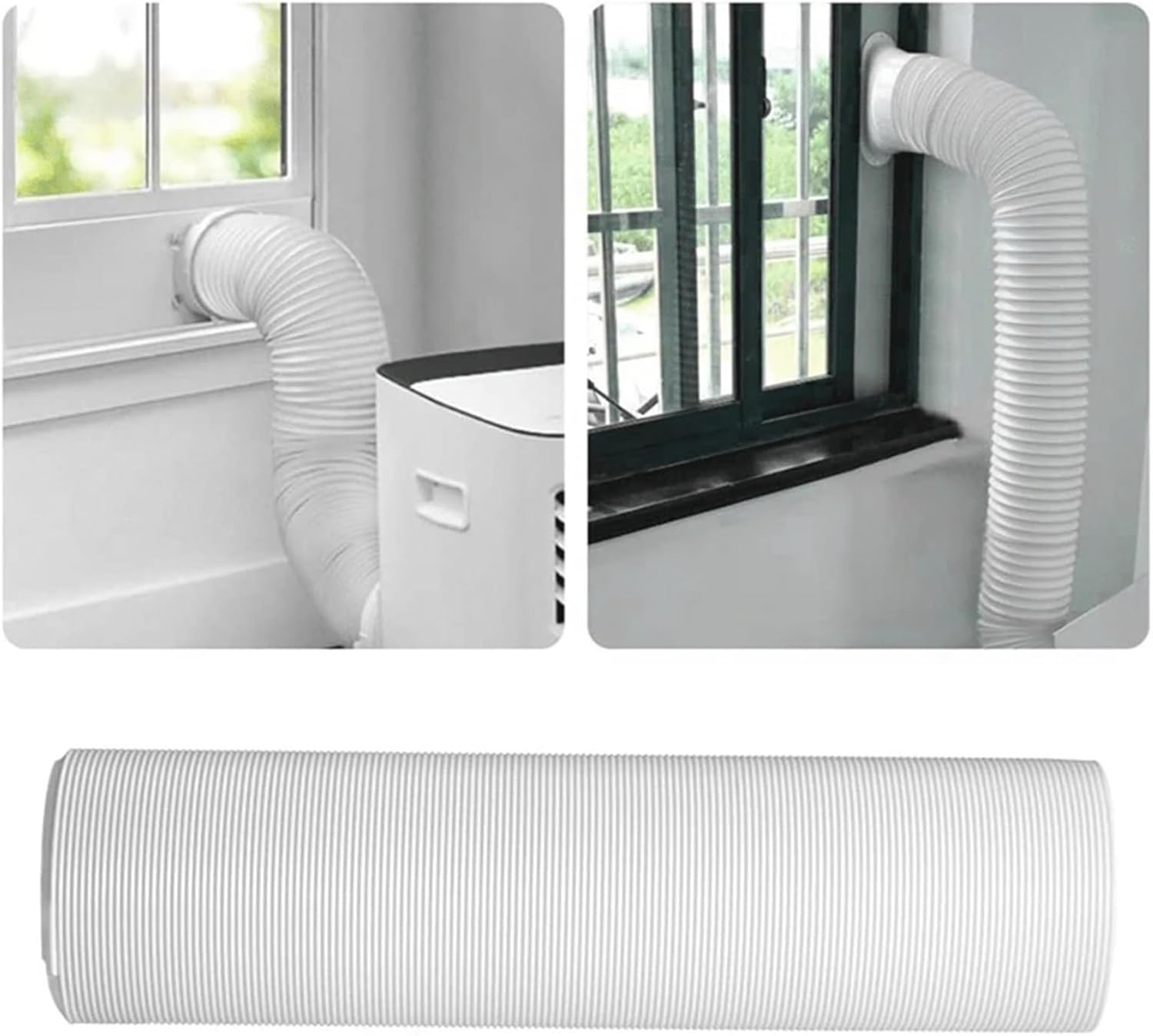 Universal Duct Extension Pipe Telescopic Flexible Air Conditioner Exhaust Hose Accessories Vent Tube for Mobile Conditioning(150mmx1.5m)