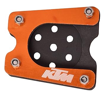 R.J.VON Premium Side Stand Extender Base for KTM All Models (Orange/Black)