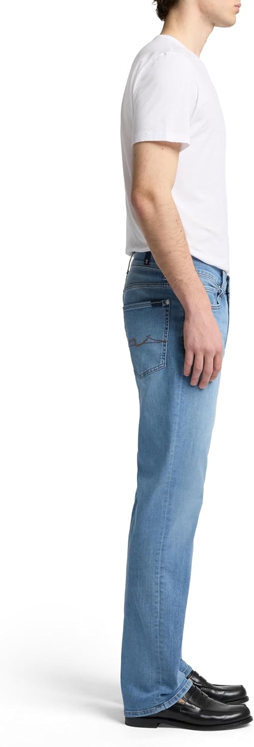7 For All Mankind Men's Austyn Relaxed Fit Straight Leg Jeans, Newberry - Image 4