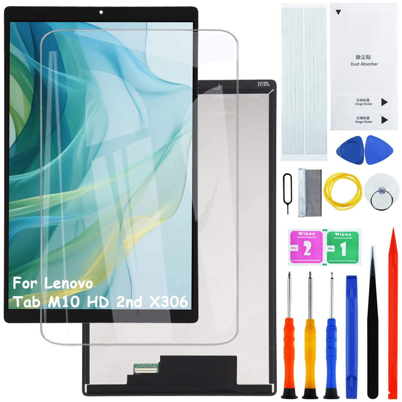 Schermo di ricambio per schermo LCD Lenovo Tab M10 HD 2nd TB-X306X con kit