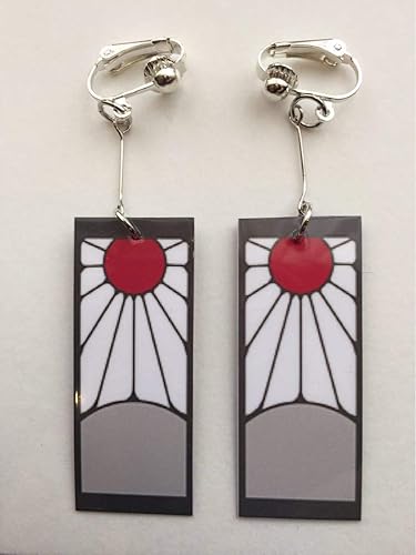 Amazon Co Jp 鬼滅の刃 耳飾り 竈門炭治郎風 たんじろうモデル 花札イヤリング 鬼滅ノ刃 コスプレ みみかざり 新品未使用美品 ホビー 通販