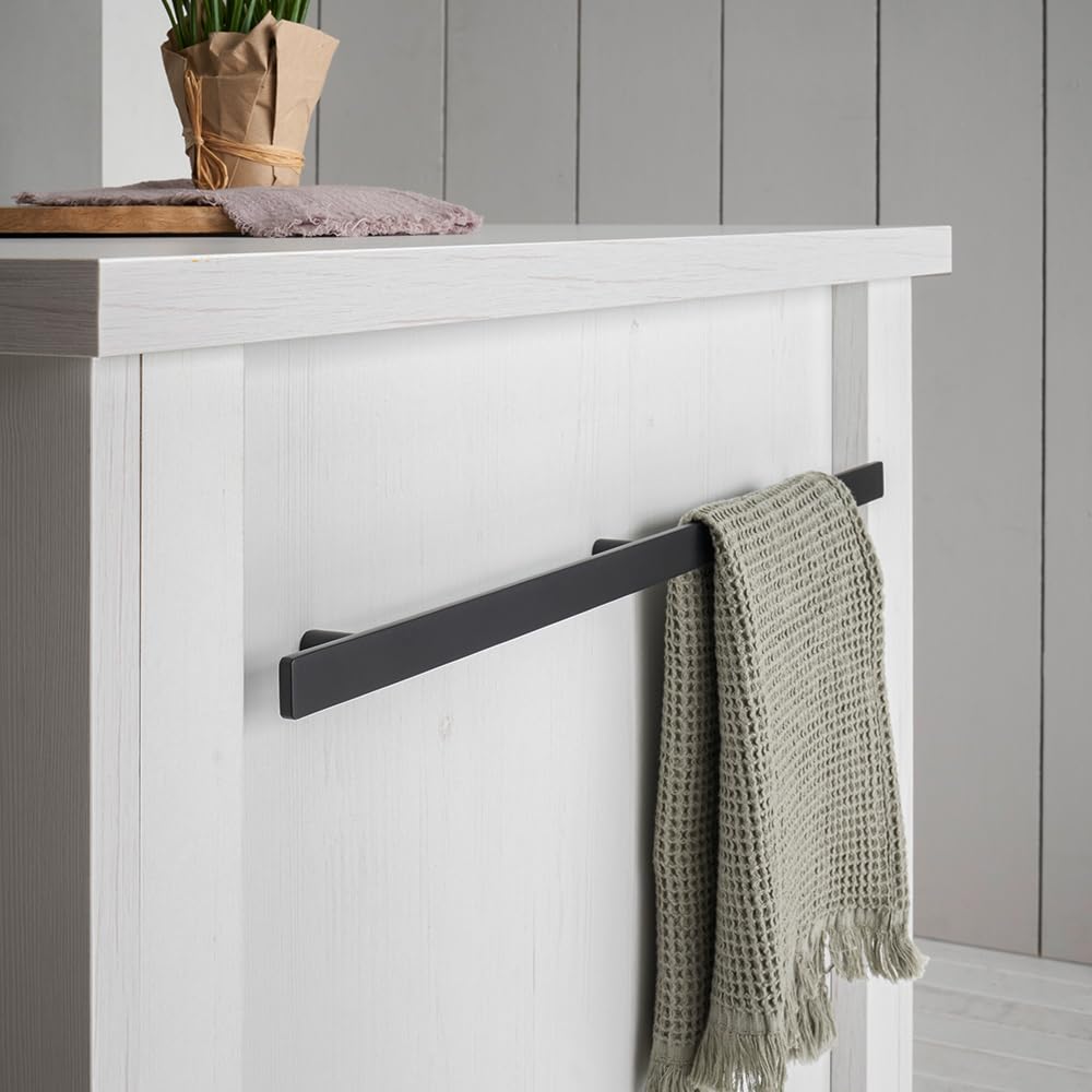 Lomadox Küchen Set 5-teilig in Pinie weiß Nb. mit Absetzungen in Pinie dunkel Nb., im Landhaus Stil Softclose-Funktion Spülenschrank Hängeschank Theke